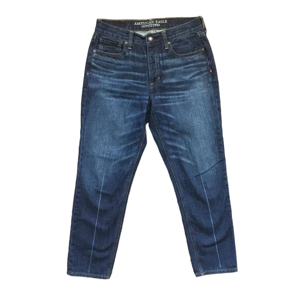 NEW AMERICAN EAGLE Vintage Hi Rise Button Fly Jeans Dark wash SZ 8